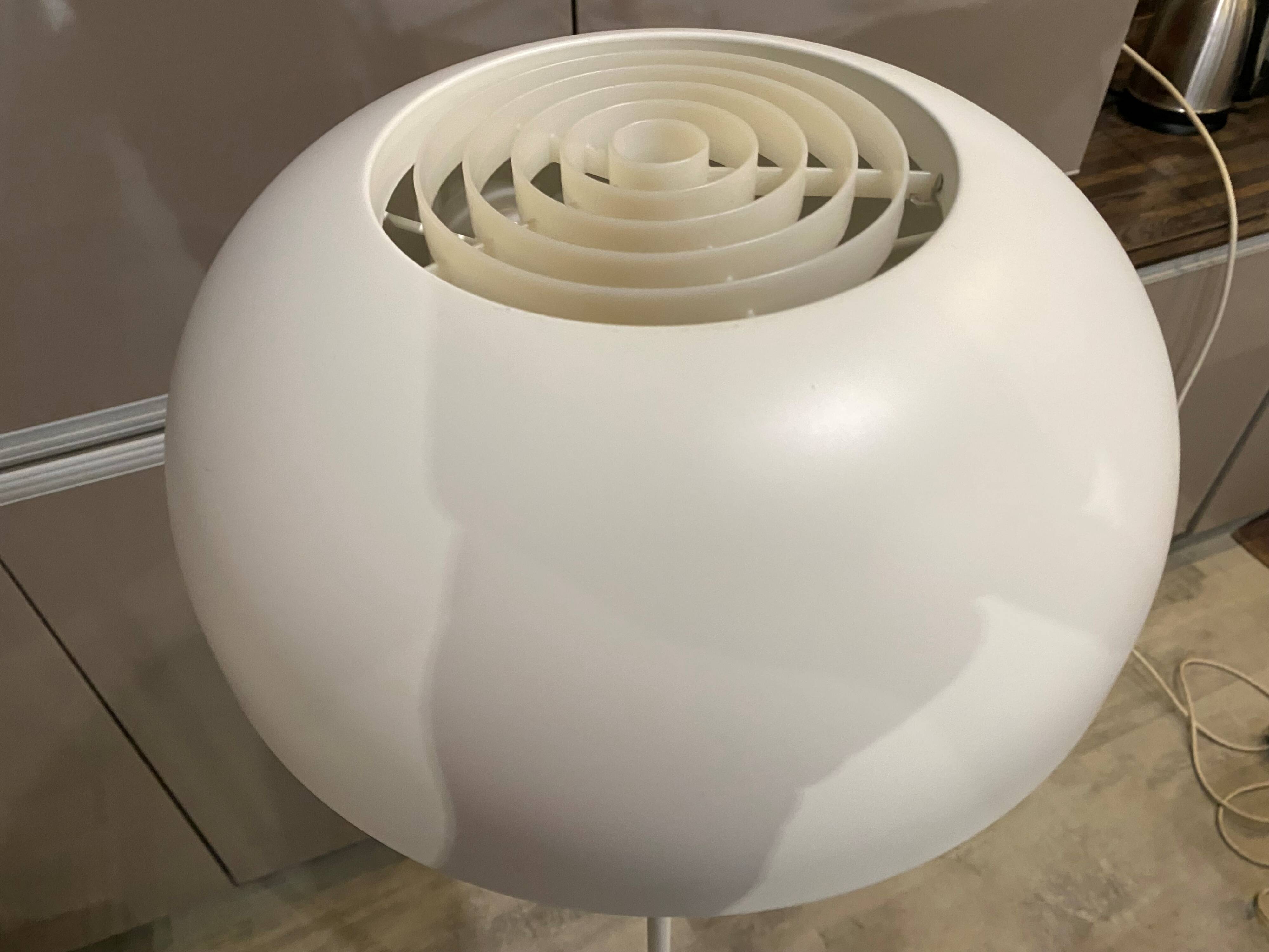 Lampadaire champignon Ikea Nymane TYP G1706 métal blanc vintage 1990
