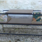 Vintage platinum vinyl coffee table