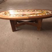 Table basse en ceramique , Vallauris , Gustave Reynaud