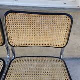 Set of 4 Marcel Breuer chairs model B32 in cane