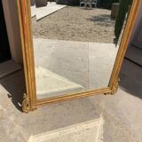 Napoleon iii beveled mirror in 19th century rocaille style, large model, in gilded wood