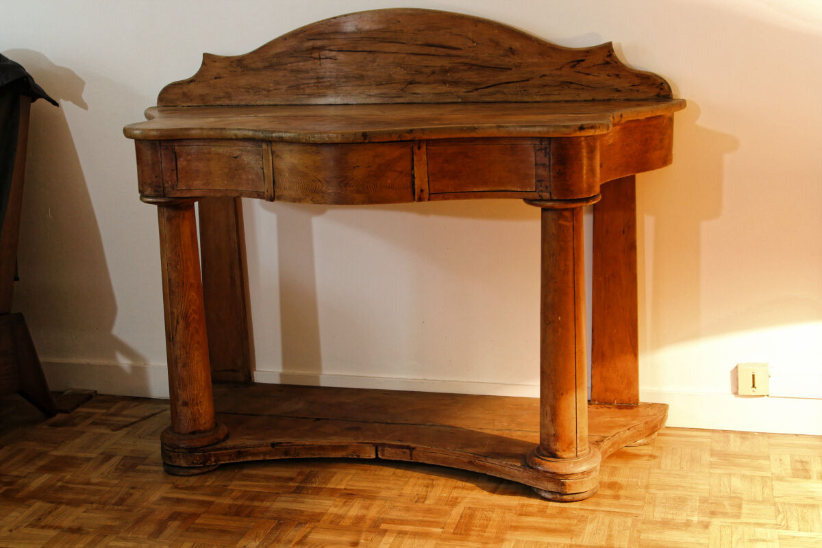 Cherry wood console