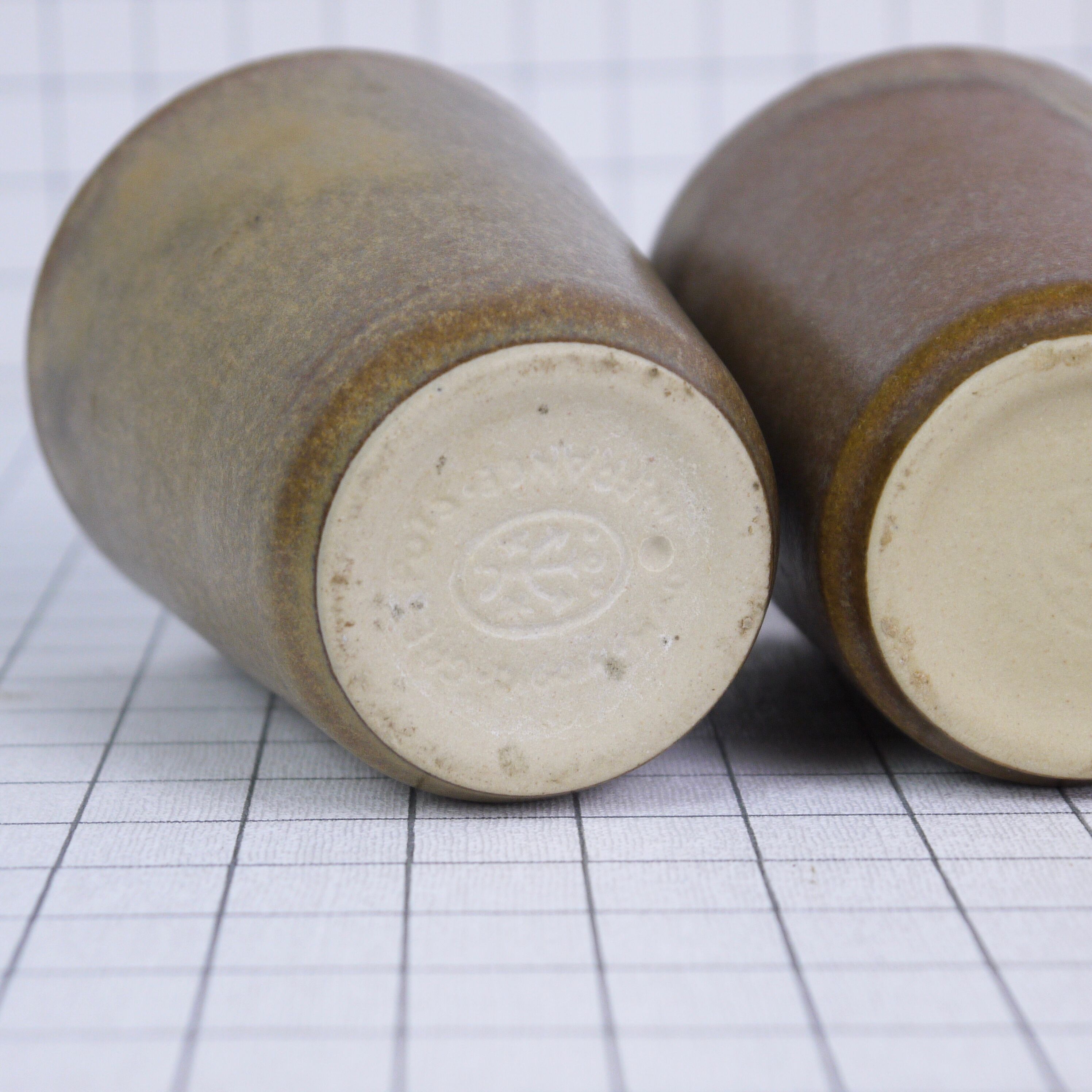 Three cups in stoneware Digoin