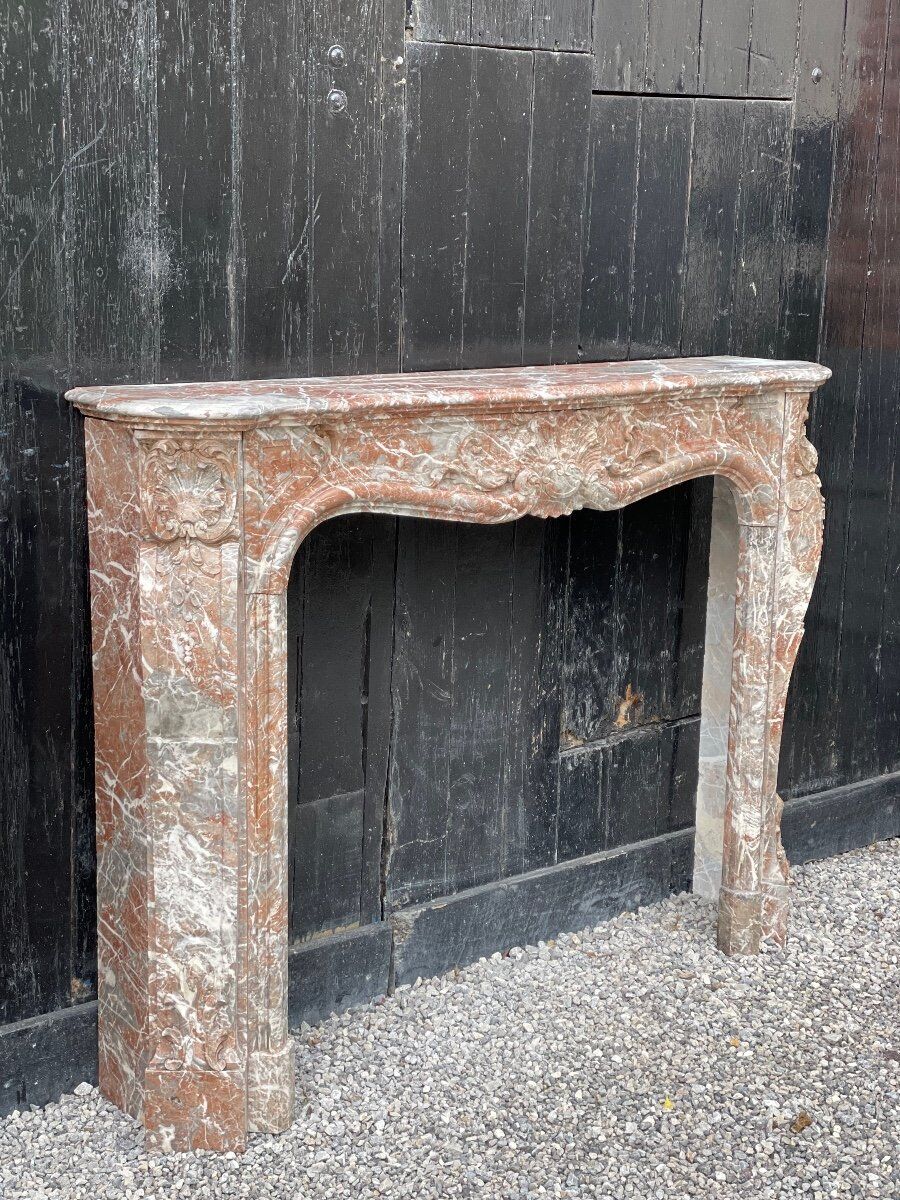 Louis XV style fireplace in rance marble circa 1880