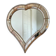Large vintage Spanish Venetian-style wall mirror, brass, 1980s Hollywood Regency