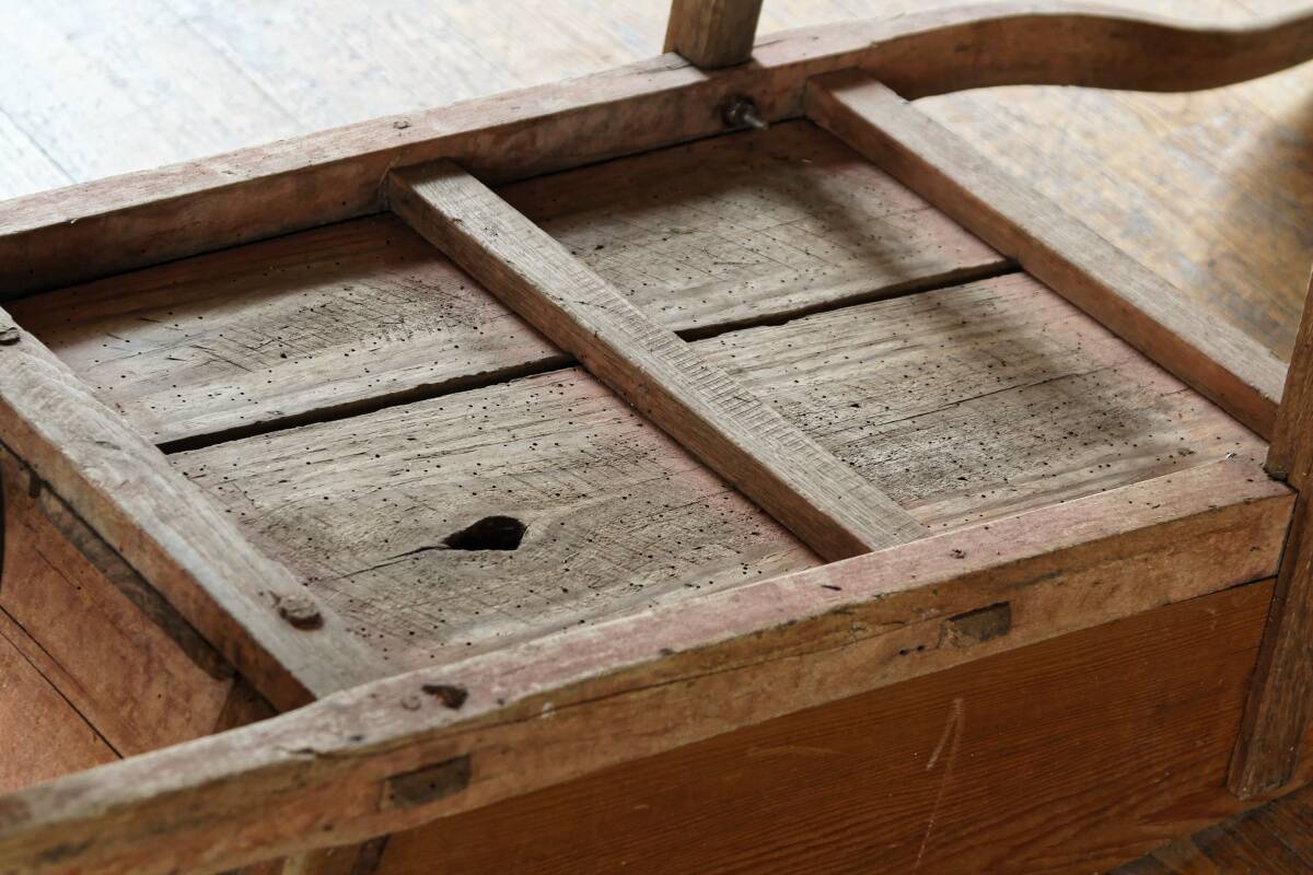 Antique wheelbarrow for children