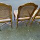 2 Louis XV style chairs in solid oak with rush seating from La Meublerie Meulin.