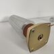 vintage bedside lamp in teak, brass and glass, 60s te