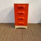 Prisunic orange chest of drawers 1970