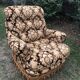 Fauteuil velours vintage