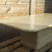 Travertine coffee table
