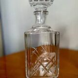 Crystal glass whiskey decanter