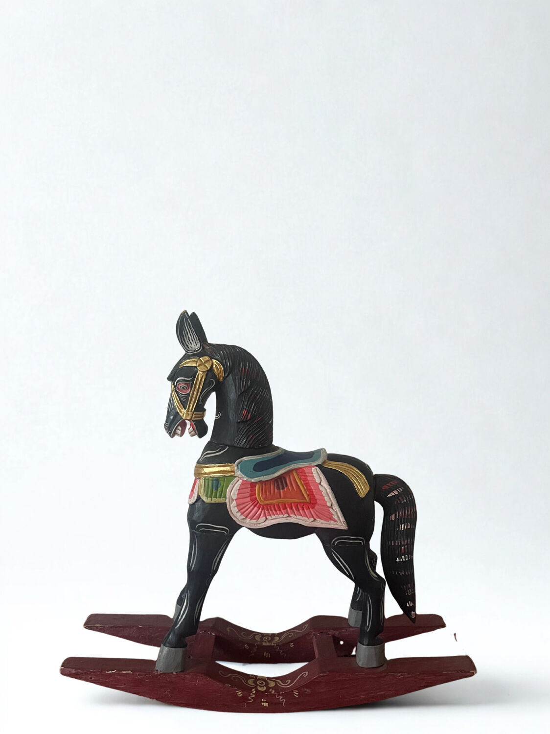 Antique wooden rocking horse