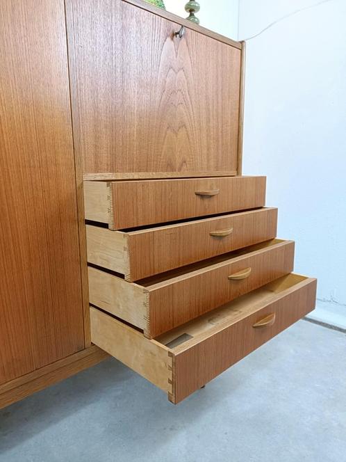Vintage Scandinavian teak wall unit