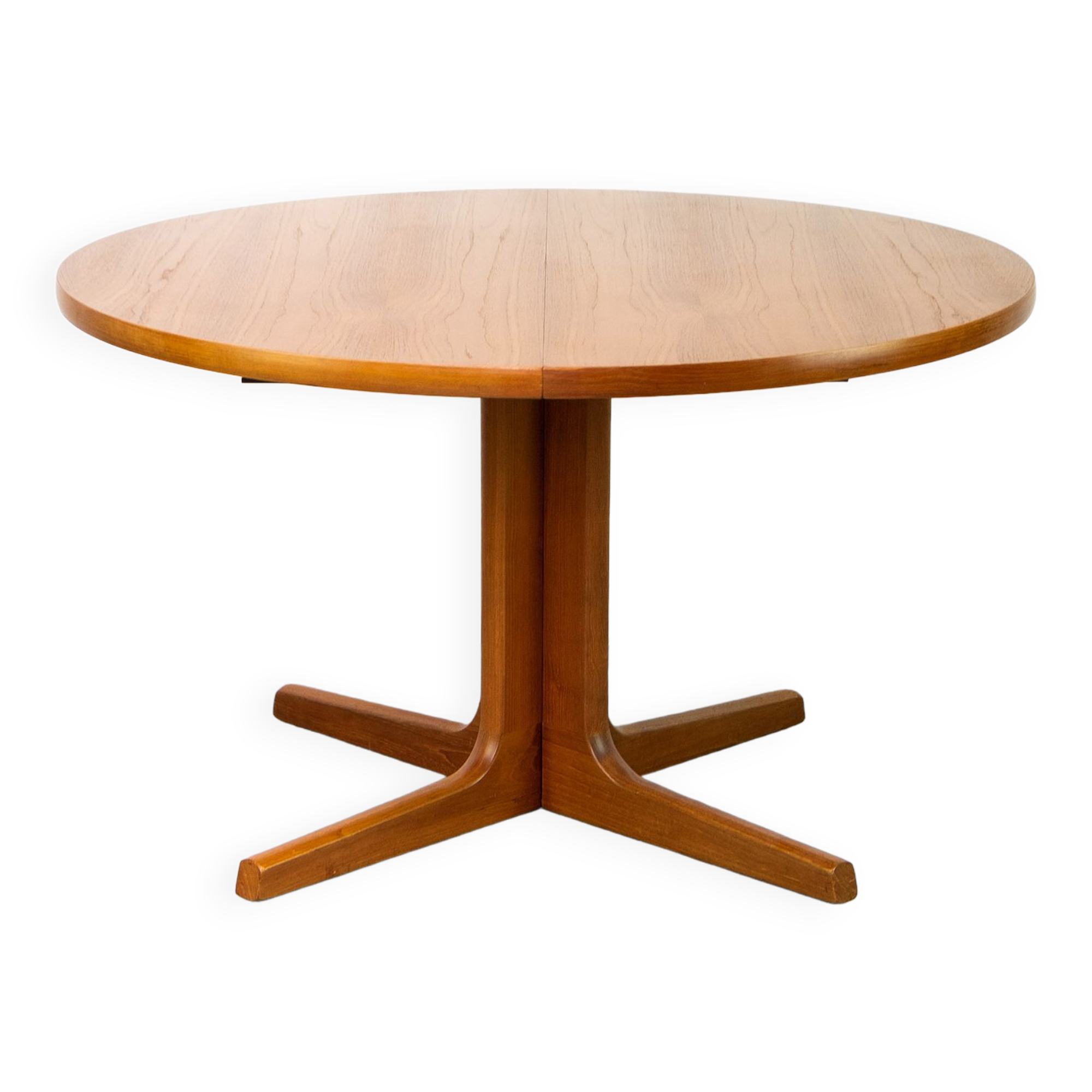 Round Danish Teak Dining Table, 1960s