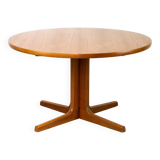 Round Danish Teak Dining Table, 1960s