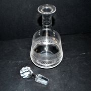 Baccarat carafe orange blossom water in crystal with guilloché decoration 1900