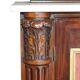 Monumental antique buffet in rosewood Regency with Italian marble.