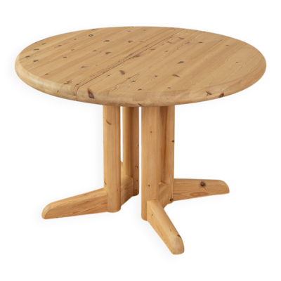 Table de salle à manger classique des années 1970, en pin massif