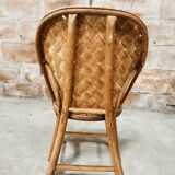 Children's armchair in chestnut basketry