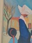 Oil painting on canvas board, Rodolfo Marma "The Nuns" Saint-E