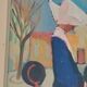Oil painting on canvas board, Rodolfo Marma "The Nuns" Saint-E