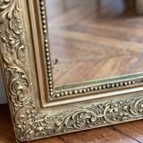 Old mirror louis Philippe gilded carved fireplace