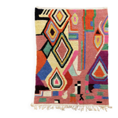Tapis berbère Boujad en laine – Pièce graphique et colorée