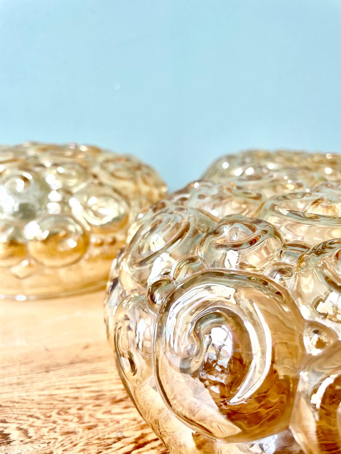 3 Helena Tynell snail ceiling globes, 1960