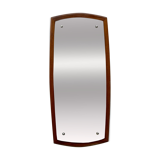 Vintage rectangular teak wall mirror 79x36cm