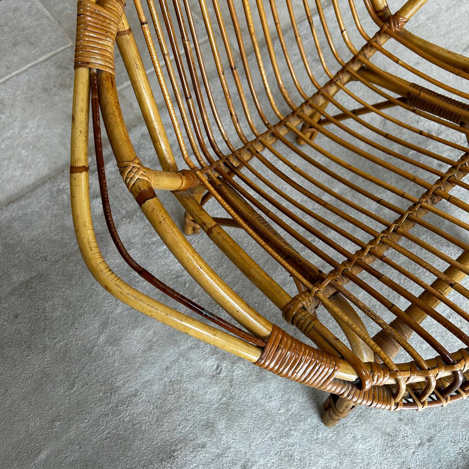 Rattan armchair from the 50s/60s
