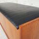 Vtg Mid Century Teak Blanket Ottoman Storage Chest Trunk Window Box Seat Bench