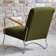 Bauhaus style armchairs, 1950s, polish design, kvadrat reupholstery, set of 2