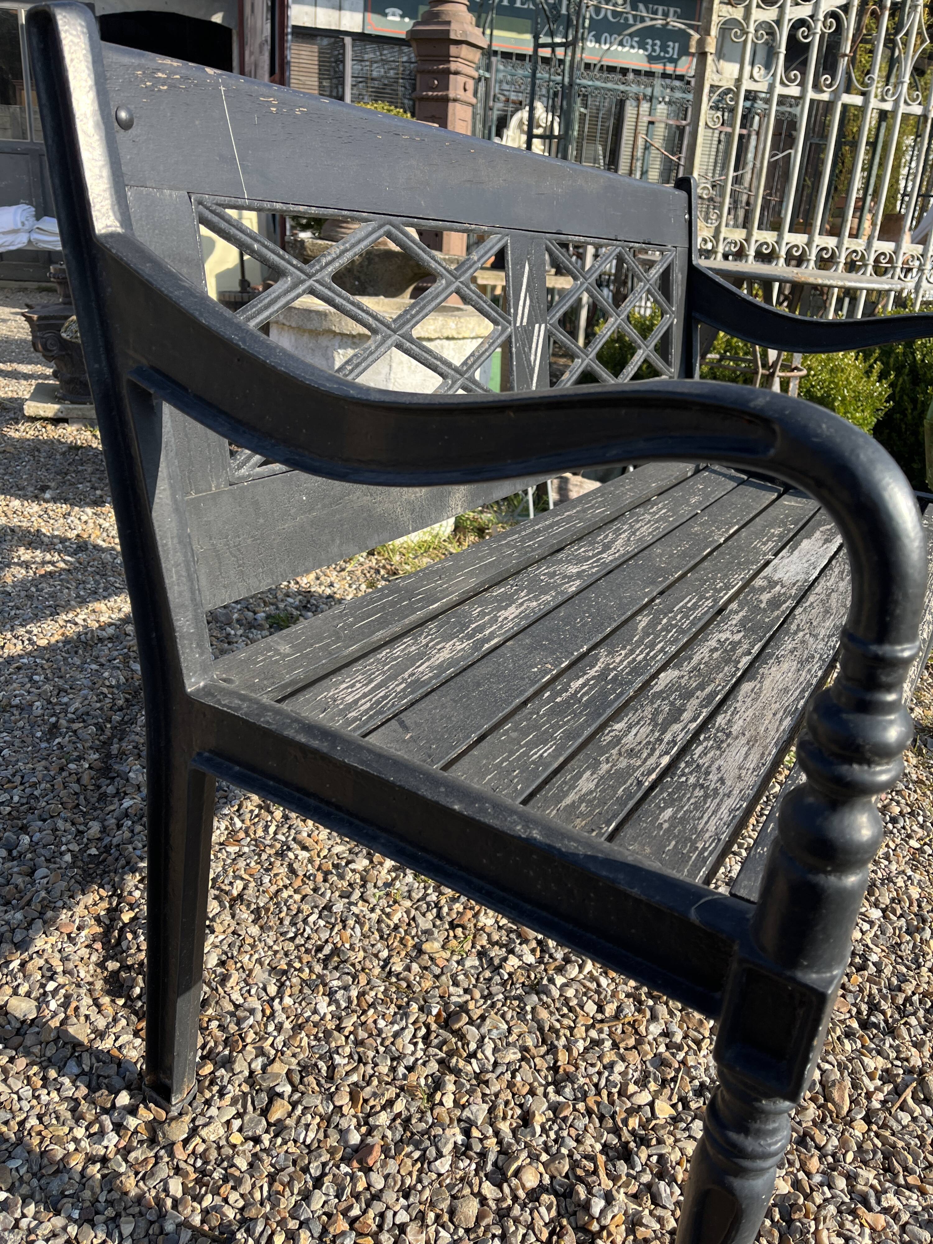Banc de jardin fonte et bois