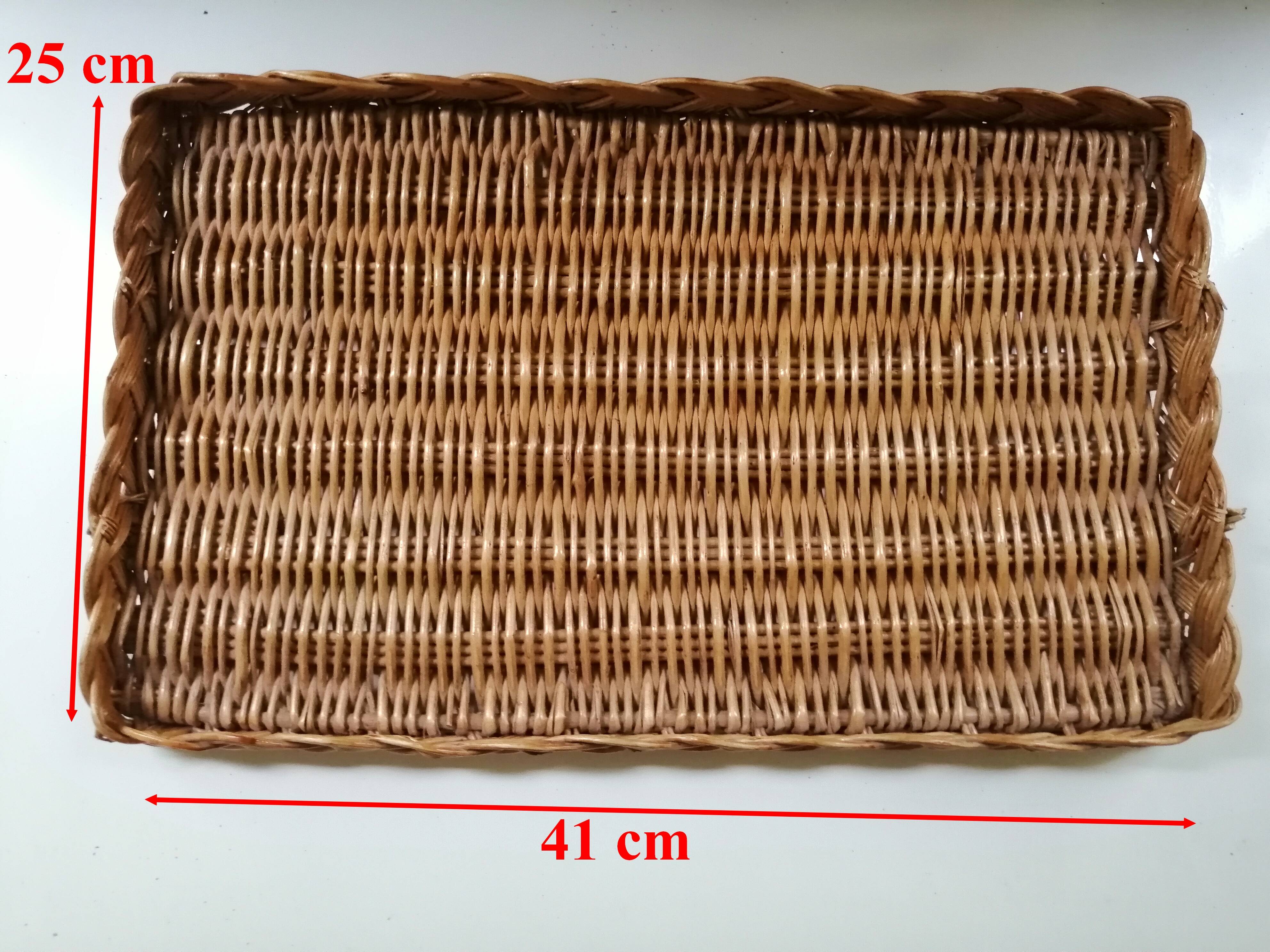 Vintage braided wicker platter
