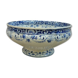 Bowl signed Longwy earthenware