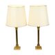 Pair of Hollywood Regency Lamps Brass Pillar Column 75cm