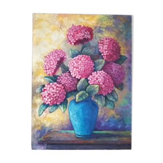 Painting bouquet of flowers