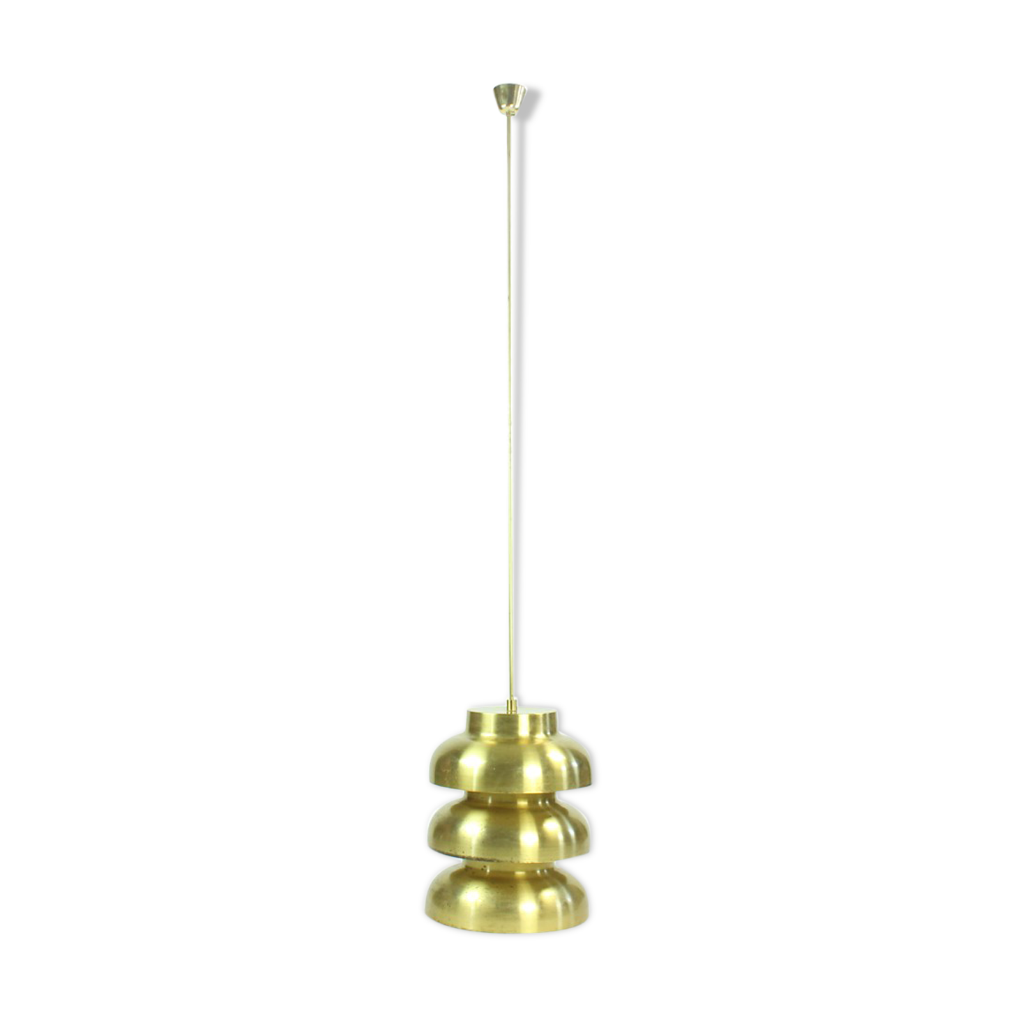 Ceiling light in brass, 205cm, Czechoslovakia 1960s