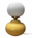 Vintage pleated globe bedside lamp