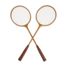 Vintage Wooden DDR Badminton Rackets, set of 2