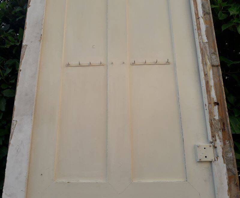 Haussmannian wardrobe door 82.5x261.5cm antique with frame