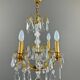 Lustre en cristal et bronze doré, début XXe siècle