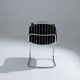 Chaise en velours noir, Gastone Rinaldi, 1970s