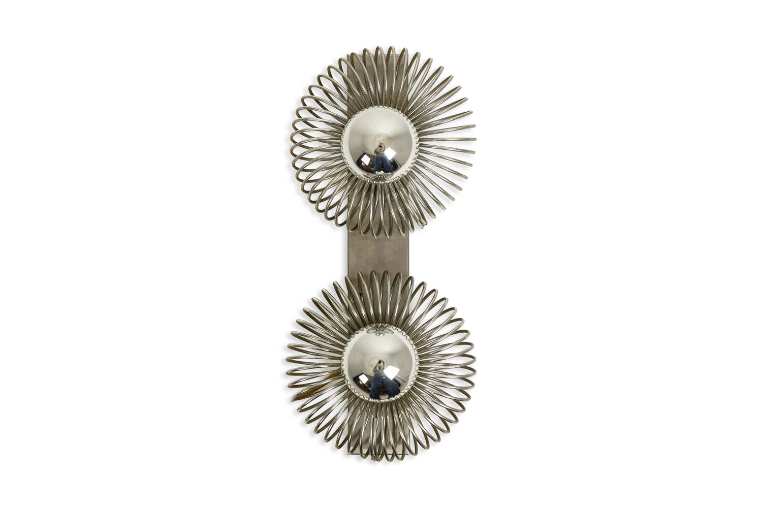 Brushed metal wall light Andrea Lazzari, 1970s