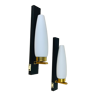 Pair of wall lamps Lunel/Arlus opaline 50s