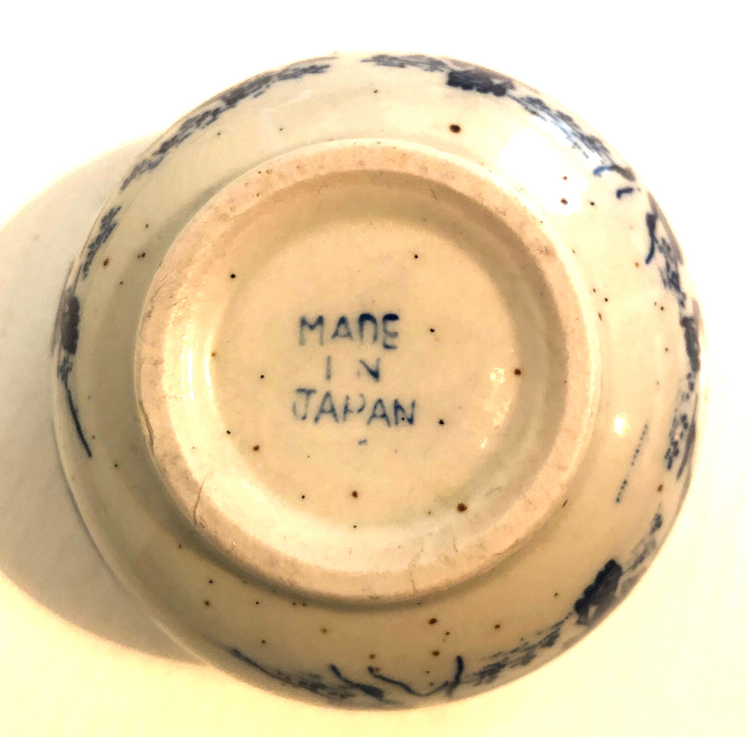 Japanese blue and white ceramic cup