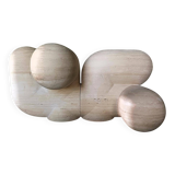 Sculptural and Organic Stools Made of Travertine Marble by Pepe Guerrero