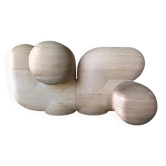 Sculptural and Organic Stools Made of Travertine Marble by Pepe Guerrero