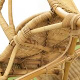 Pair of rattan and wicker armchairs 1960s